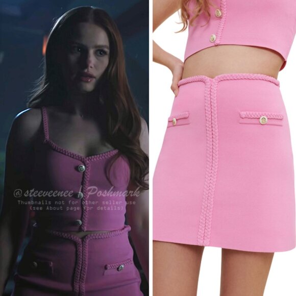 NWT Maje Jadena Mini Skirt ASO Cheryl Blossom - Picture 1 of 13